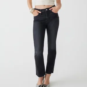 J crew Petite 9&quot; demi-boot crop jean in Charcoal wash
