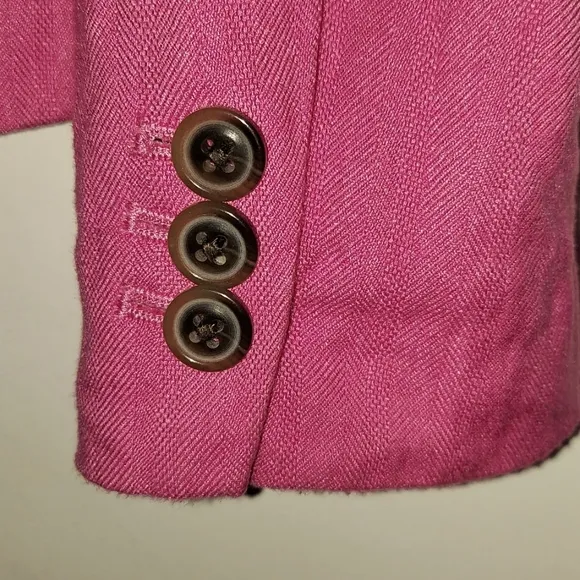 J. Crew Pink Schoolboy Style Design Preppy Lightweight Blazer Jacket Size 0
