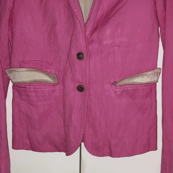 J. Crew Pink Schoolboy Style Design Preppy Lightweight Blazer Jacket Size 0