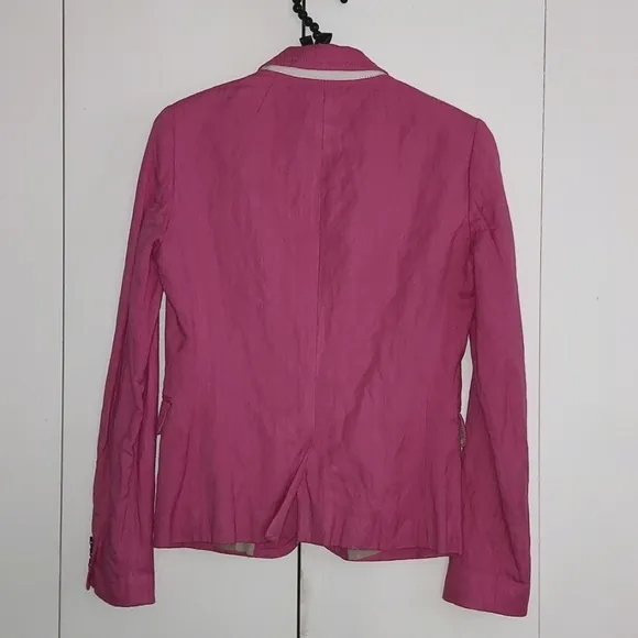 J. Crew Pink Schoolboy Style Design Preppy Lightweight Blazer Jacket Size 0