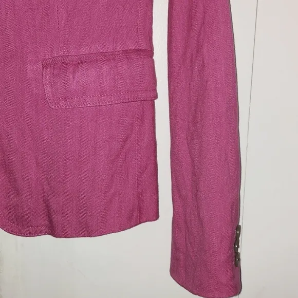 J. Crew Pink Schoolboy Style Design Preppy Lightweight Blazer Jacket Size 0