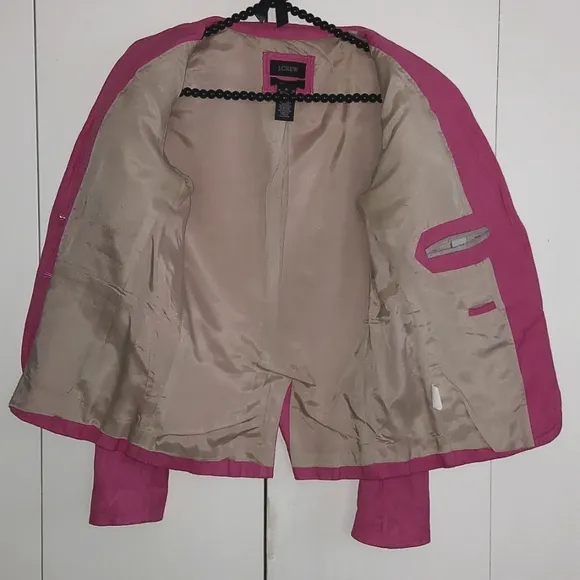 J. Crew Pink Schoolboy Style Design Preppy Lightweight Blazer Jacket Size 0