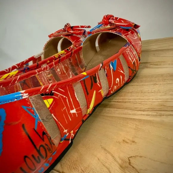 J. Renee EDIE Graffitti Multi Colored Flats