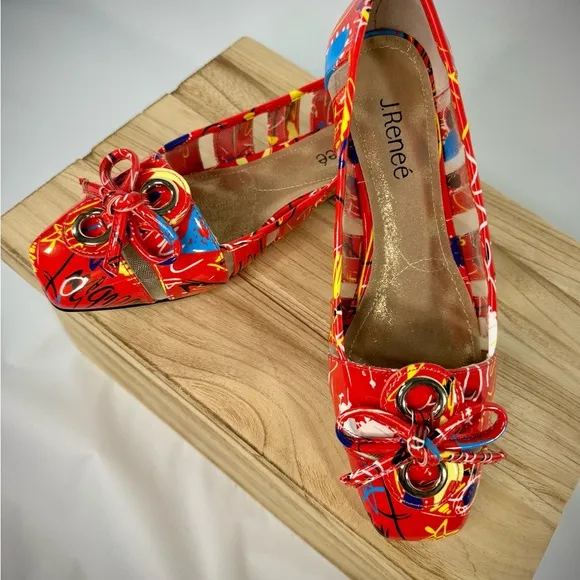 J. Renee EDIE Graffitti Multi Colored Flats
