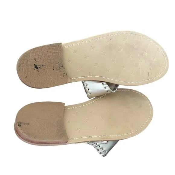 Jack Rogers Whipstich Cherry Gold Thong Sandals size 6