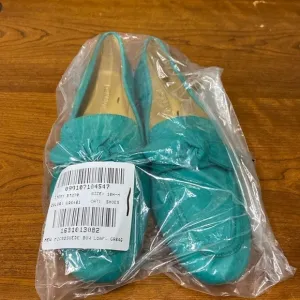 J.Crew Sueded Bow Loafers in Green Size 10.5 BT270