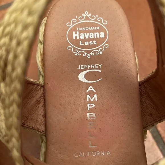 Jeffrey Campbell Straw Espadrilles Sz 39