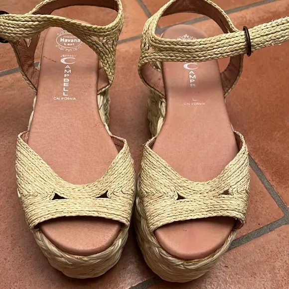 Jeffrey Campbell Straw Espadrilles Sz 39