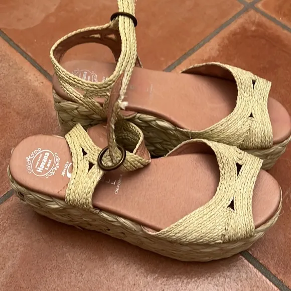 Jeffrey Campbell Straw Espadrilles Sz 39