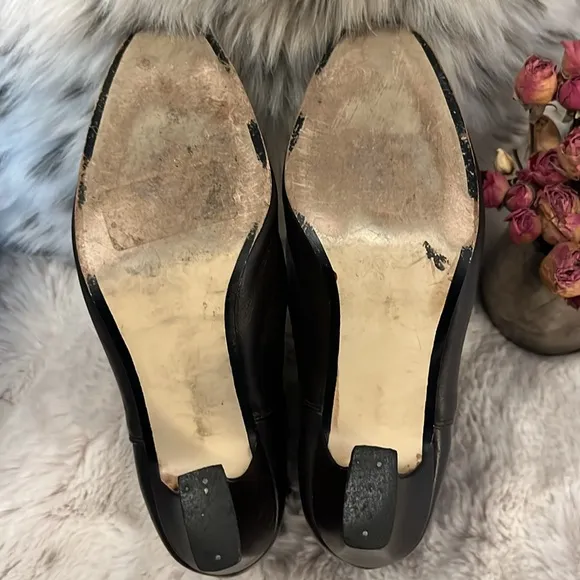 Jennifer Gucci Tia Brown Leather Heeled Ankle Boots Sz 8