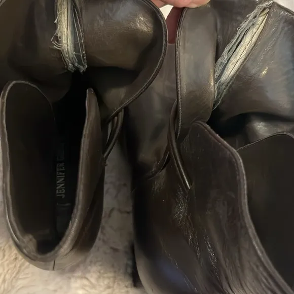 Jennifer Gucci Tia Brown Leather Heeled Ankle Boots Sz 8