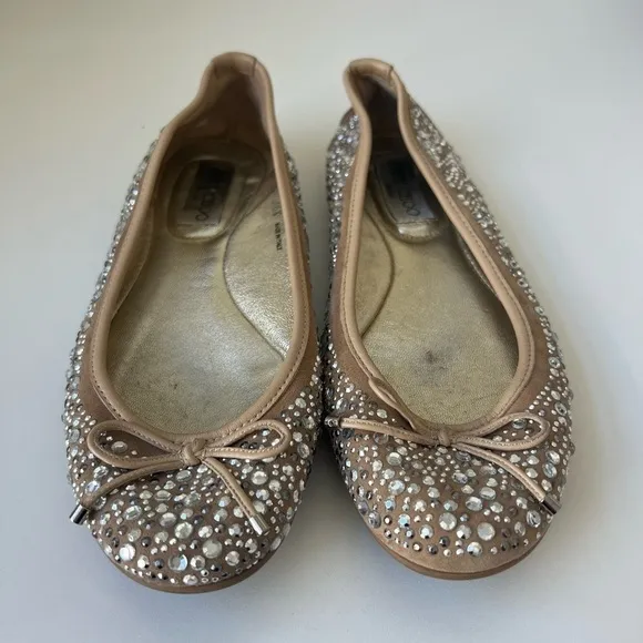 Jimmy Choo Crystal Embellished Ballet Flats. Excellent Condition. Size 6.5
