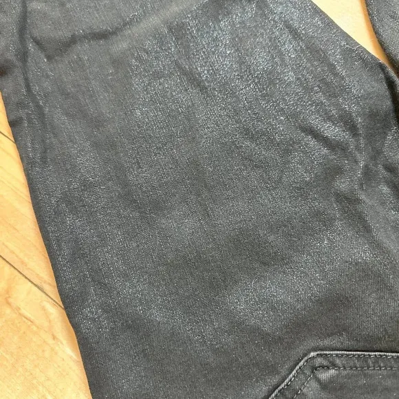 JOE'S Sedna Black Denim Coated Jeans Size 29 High Rise Straight Leg
