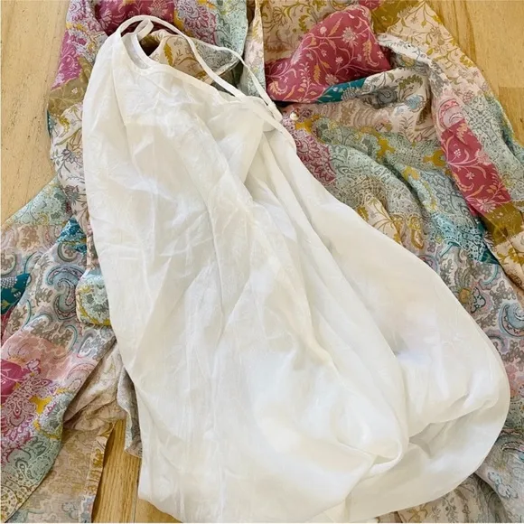 Johnny Was garden seaside button up ramie cotton dress NWOT