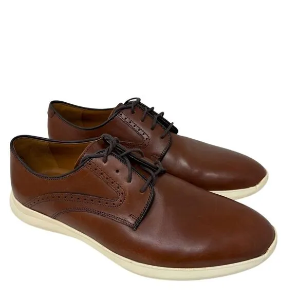 Johnston &amp; Murphy Holden Plain Toe Men's 9 Tan Oiled Full Grain‎ Comfort Loafer