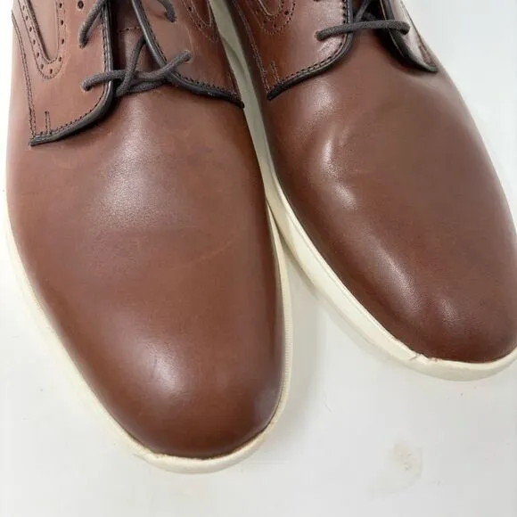 Johnston &amp; Murphy Holden Plain Toe Men's 9 Tan Oiled Full Grain‎ Comfort Loafer