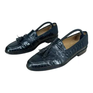 Johnston &amp; Murphy Men’s 11M Leather Loafers Slip Ons Italy Reptile Print…