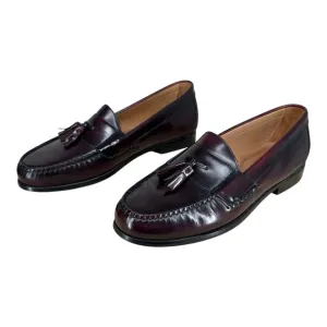 Johnston &amp; Murphy Men’s 13 M Maroon Slip On Loafers Tassel Leather Pre Flexed