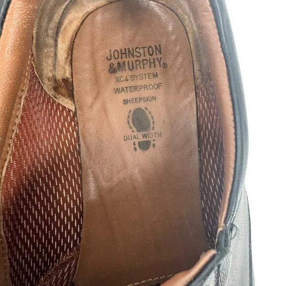 Johnston &amp; Murphy XC4 Stanton Moc Loafers Waterproof Leather Black Size 10