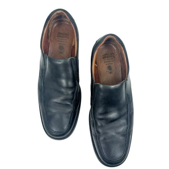 Johnston &amp; Murphy XC4 Stanton Moc Loafers Waterproof Leather Black Size 10