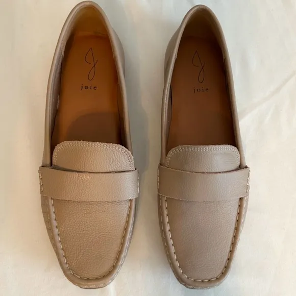 Joie Women’s Soft Leather Neutral Vintage Inspired Slip-on Loafers, Size 9