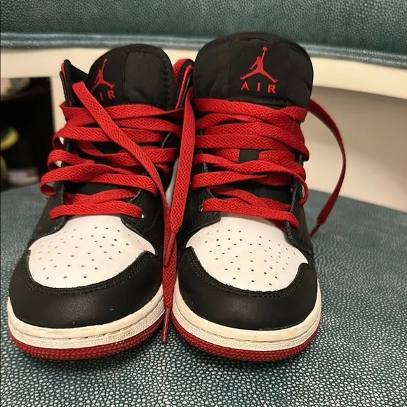 Jordan 1 Black and Red High-Top Sneakers