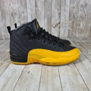 Jordan 12 Retro Black Taxi Youth Sneakers Shoes 2020‎ 153265-070 Size 5.5Y
