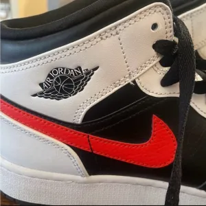 Jordan Black and Red Sneakers Classic Design size 6 youth Size 8 in women’s