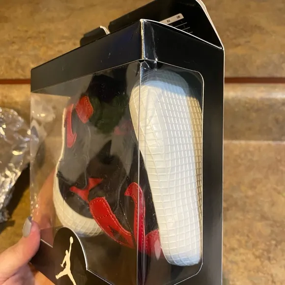 Jordan Black and Red Sneakers with Iconic Design