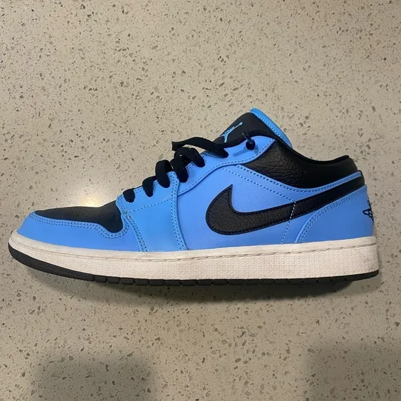 Jordan Blue and Black Sneakers Classic Silhouette