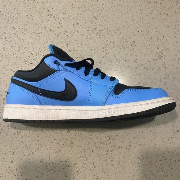 Jordan Blue and Black Sneakers Classic Silhouette