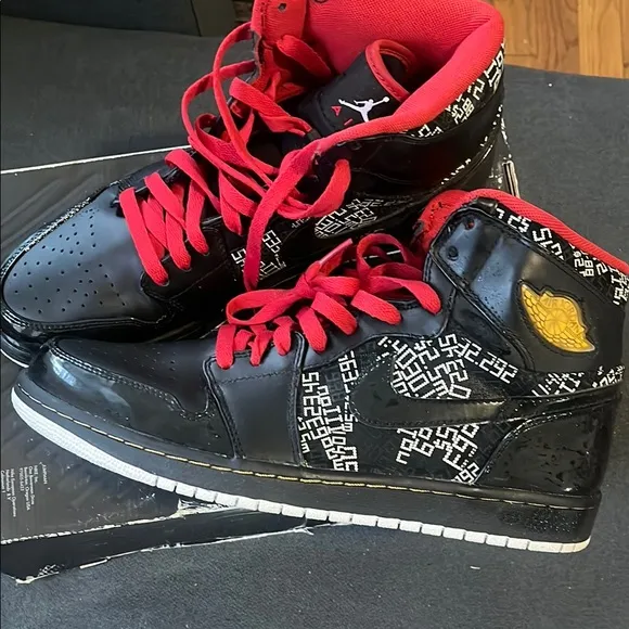 Jordan Kids High-Top Sneakers - Black and Red