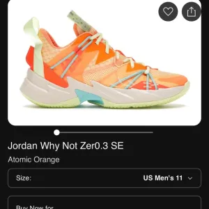 Jordan Why Not Zer0.3 SE Sneakers - Orange and Green