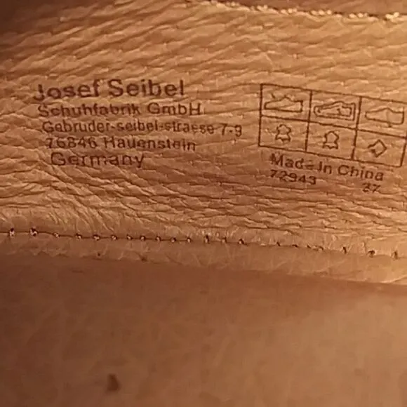 Josef Seibel Ballet Flats Suede Leather Cap Toe Studded Brown EUR 37