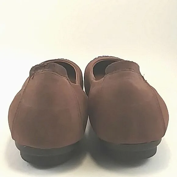 Josef Seibel Ballet Flats Suede Leather Cap Toe Studded Brown EUR 37
