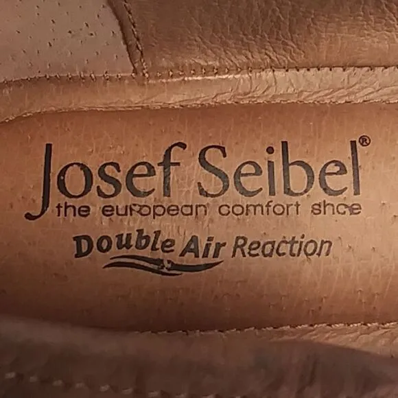 Josef Seibel Ballet Flats Suede Leather Cap Toe Studded Brown EUR 37