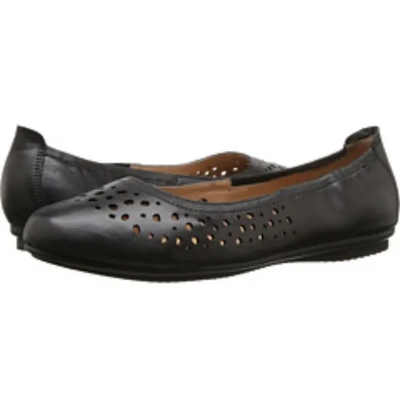 Josef Seibel Pippa Ballet Flat Womens Shoes‎ Size EU 40 US 9 Die Cut Black!!