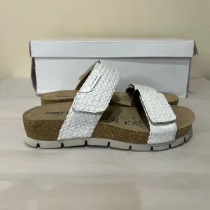Josef Seibel white leather sandals EU 37 US 6/6.5