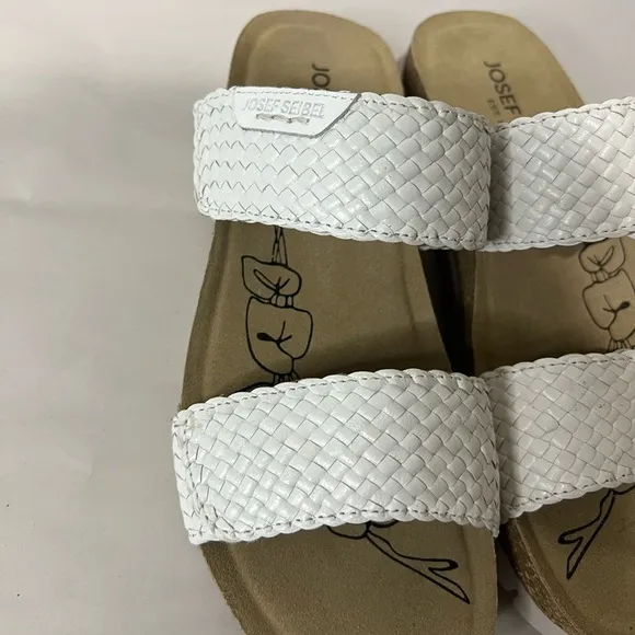 Josef Seibel white leather sandals EU 37 US 6/6.5