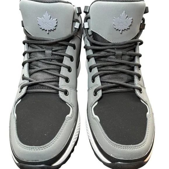 K1X FTX RUN Hiking Boots Mens 10 Gray Black White Trail Mid Sneakers 1993 Logo