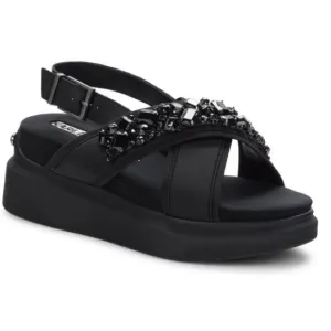 KARL LAGERFELD PARIS Talya Embellished Crisscross Sandals Size 10