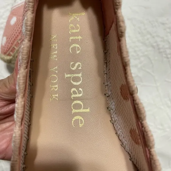 Kate Spade Knottingham Knit Espadrille in Flirty Rose/Optic White Size 6.5B