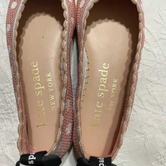 Kate Spade Knottingham Knit Espadrille in Flirty Rose/Optic White Size 6.5B