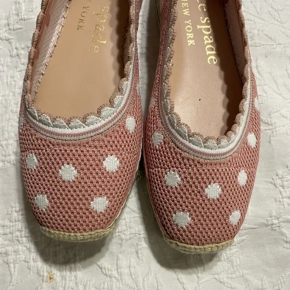 Kate Spade Knottingham Knit Espadrille in Flirty Rose/Optic White Size 6.5B