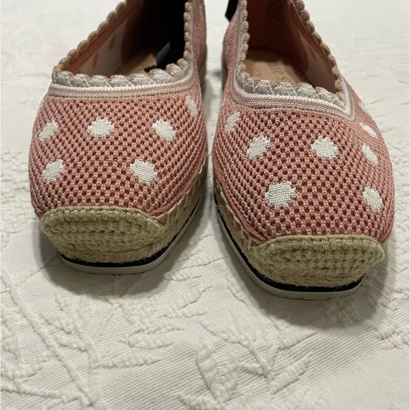 Kate Spade Knottingham Knit Espadrille in Flirty Rose/Optic White Size 6.5B