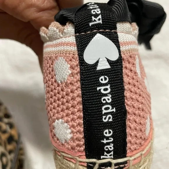 Kate Spade Knottingham Knit Espadrille in Flirty Rose/Optic White Size 6.5B