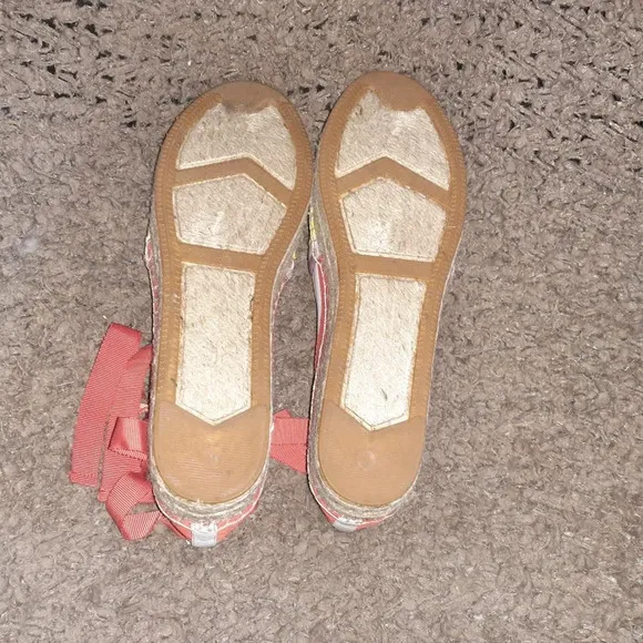 KATE SPADE-Leena-Rainbow-Leather/Ribbon Lace up Espadrilles