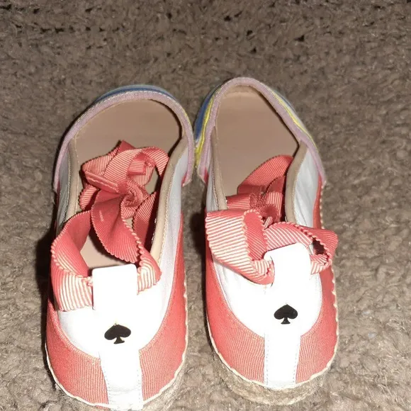 KATE SPADE-Leena-Rainbow-Leather/Ribbon Lace up Espadrilles
