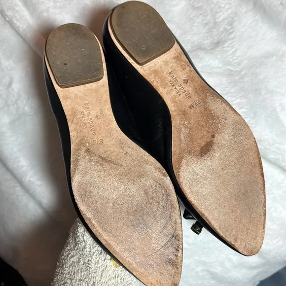 Kate Spade Pointed Flats Black size 8.5 - Comes with box!