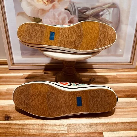Keds x Kate Spade New York - Champion Laceless Geometric Slip ons, size 9, EUC